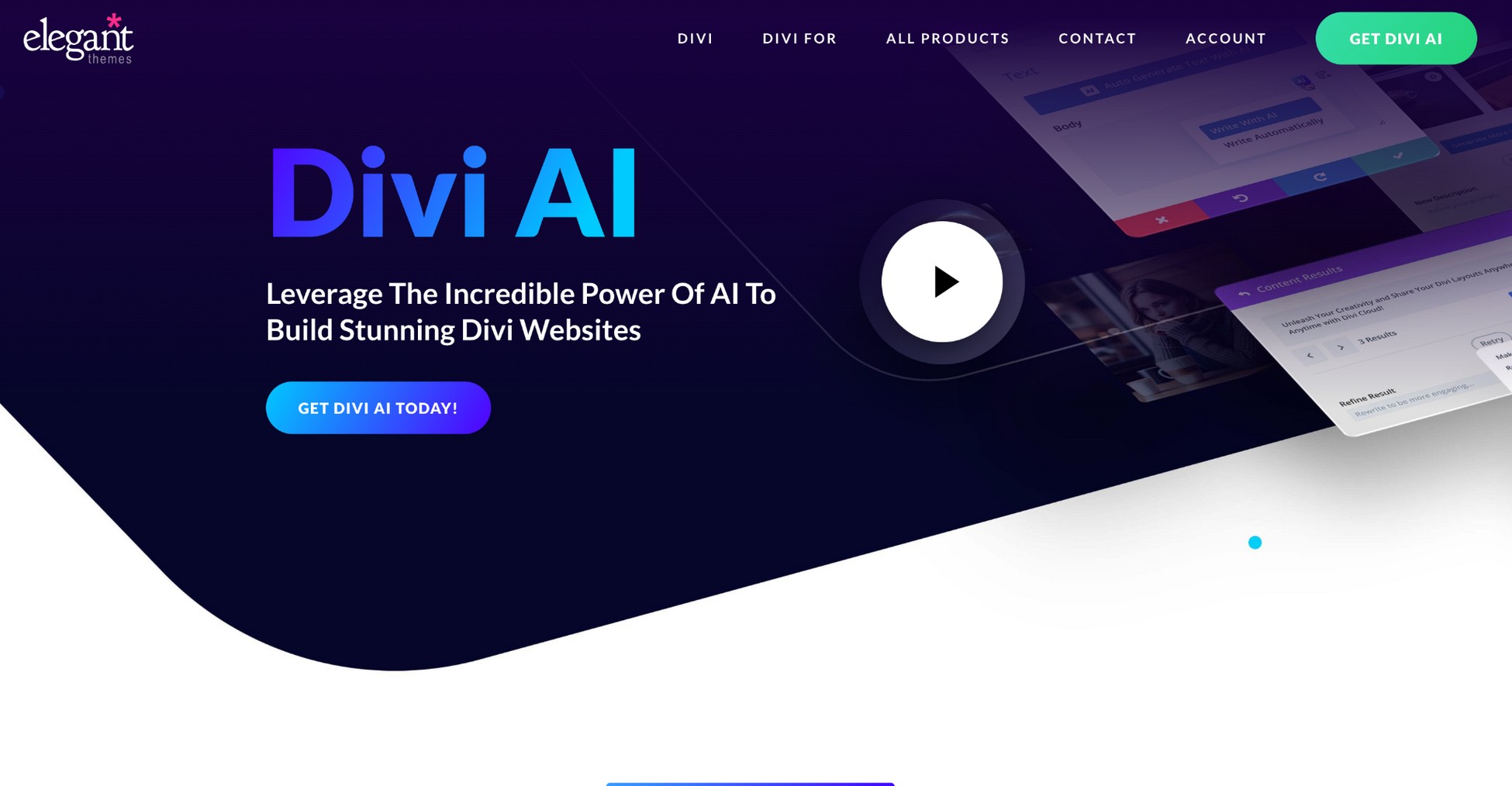 divi ai homepage