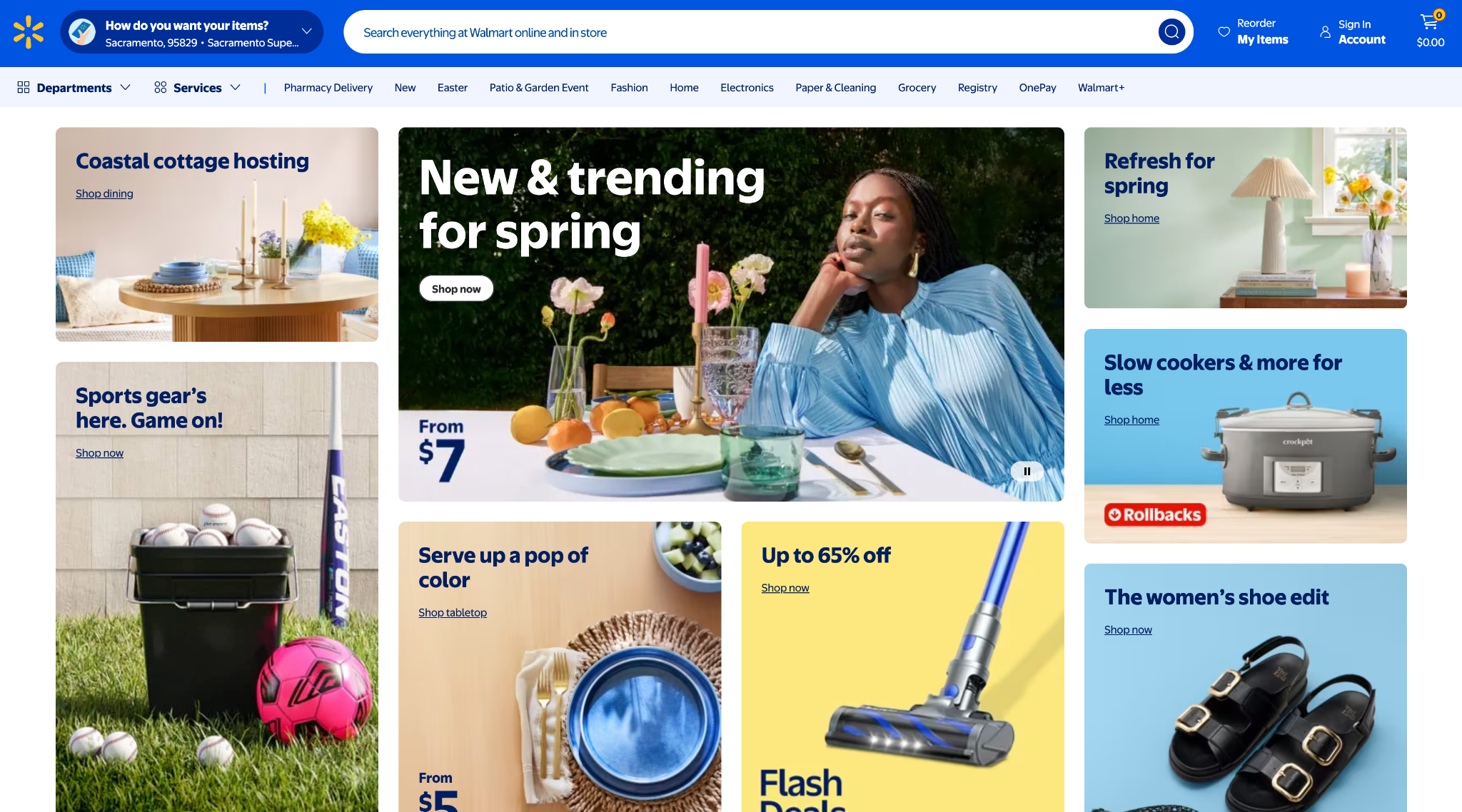 bento grid on ecommerce site