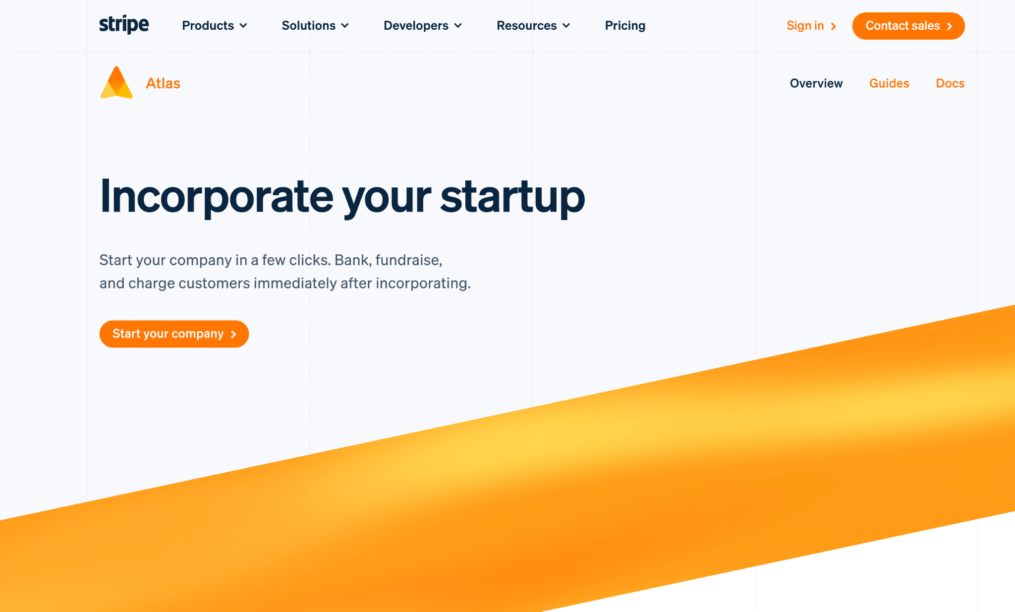 stripe atlas for registering business