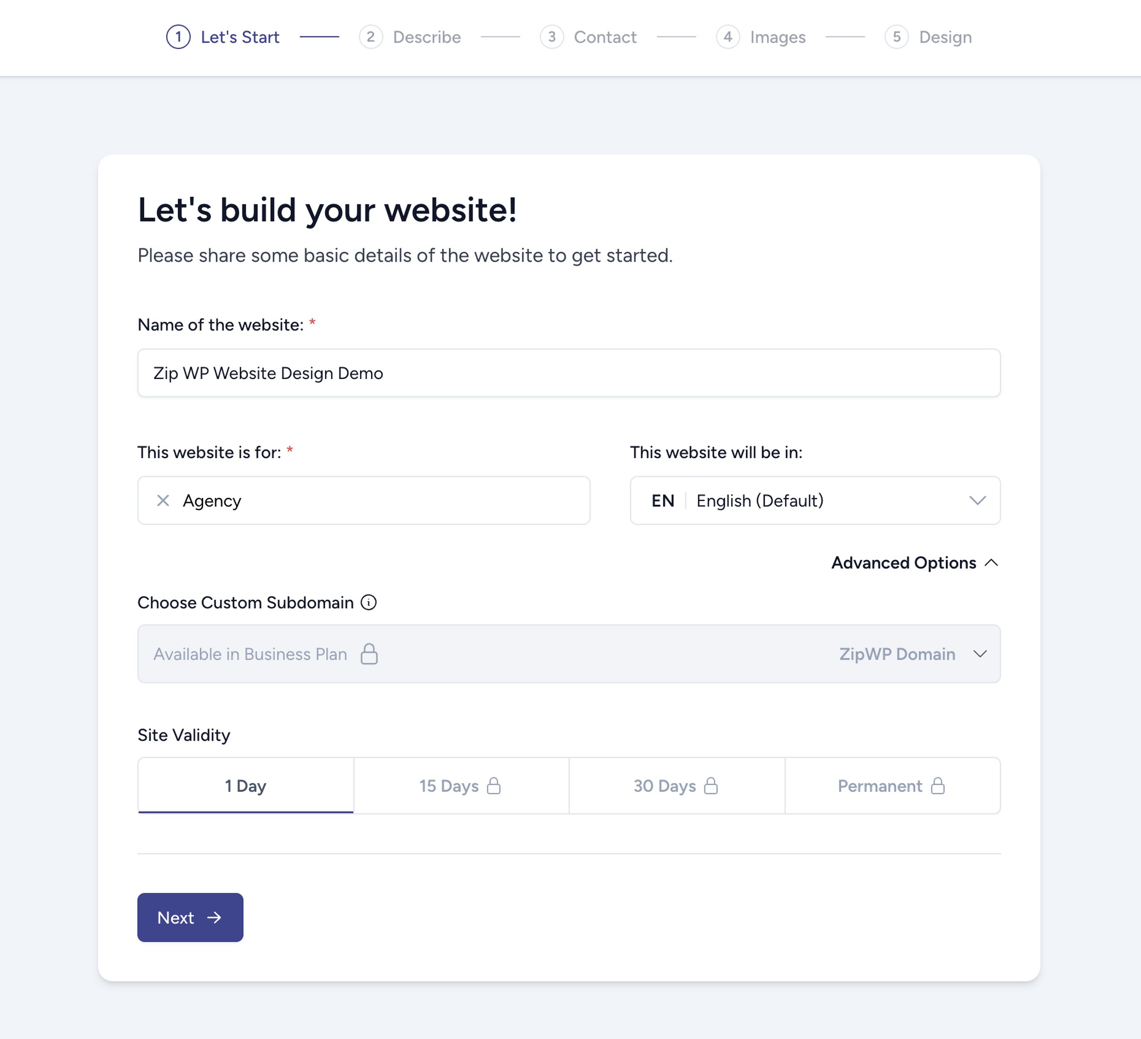 Generate Your Website