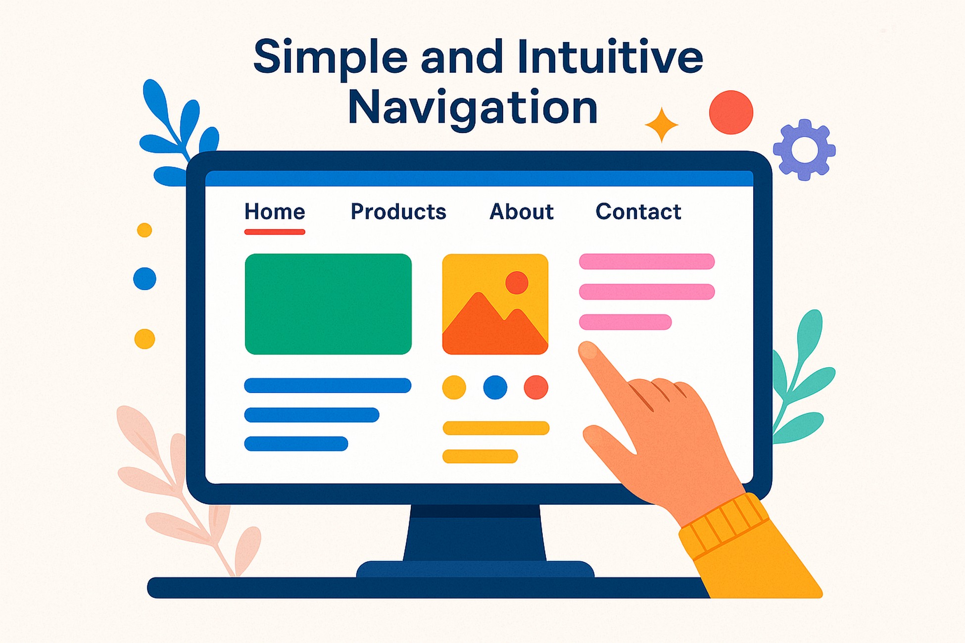 simple and clean navigation