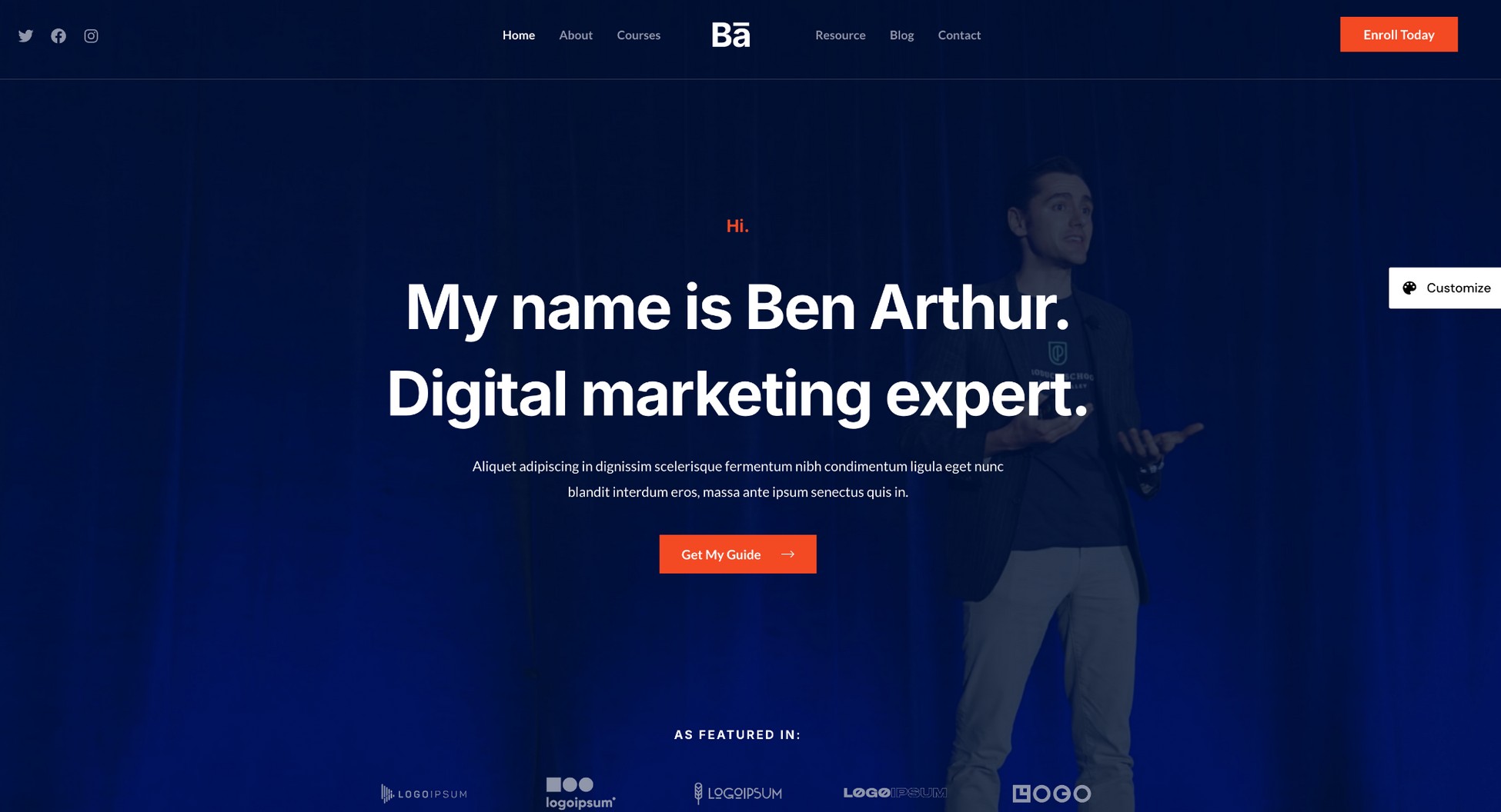 starter template for digital marketing expert